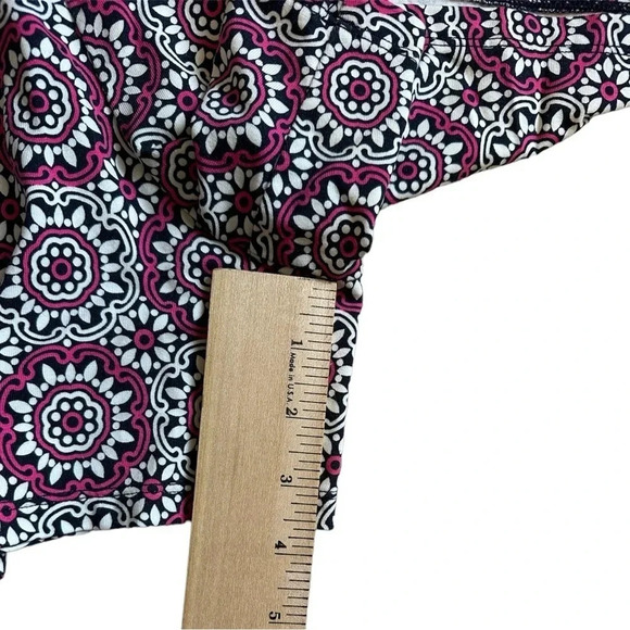 Boden Caroline Modal Jersey Sun Tile Faux Wrap Belted Romper Pink White 4 - Picture 8 of 13